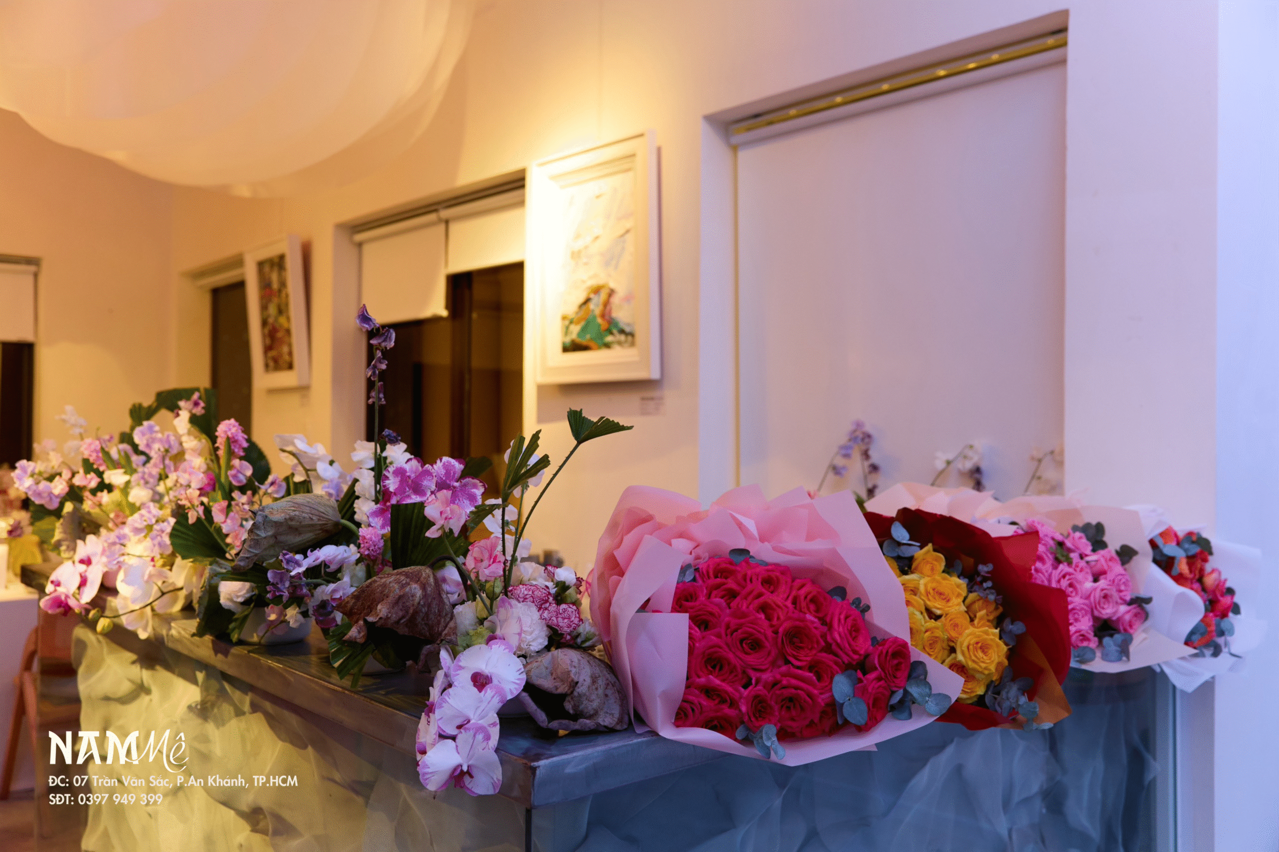 hoa chúc mừng tiệc tất niên